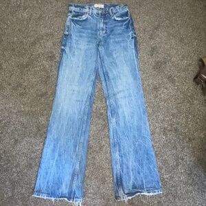 Free People Bootcut Jeans, Size 25, Acid Wash